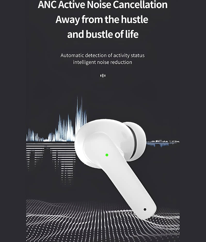VEHOP Phantom Active Noise Cancellation Truly Wireless Earbuds TWS | ~32dB ANC & Transparency Mode | Upto 40Hrs Playtime | Bluetooth V5.4 | Quad Mics with AI-ENC | 40ms Low Latency Gaming | Breathing LED Lights view 2