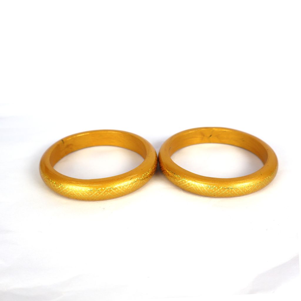 FHS Royal Style Rajasthani Lac Bangles-Golden Colour for Girls & Women view 2