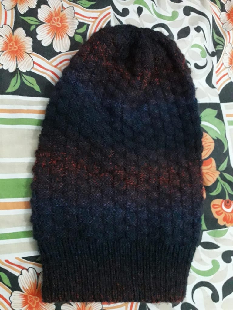 Hand woven cap view 2