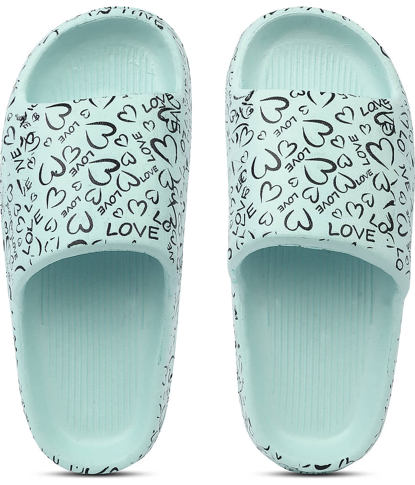 Pampy Angel Green Women's Slide Flip Flop view 2