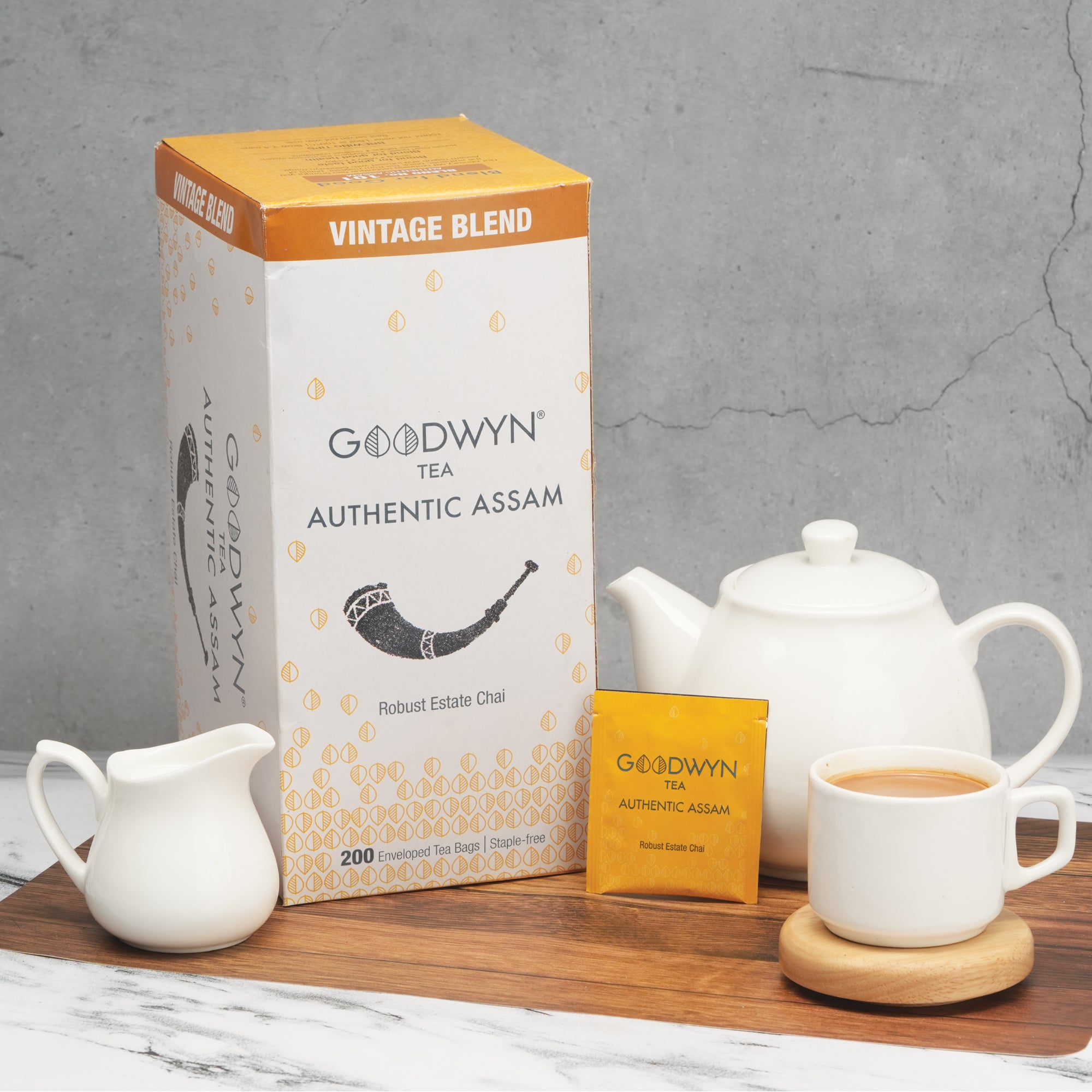 Goodwyn Authentic Assam Black Tea / Doodh Chai (200 Tea Bags) | Kadak | From Own Tea Estates | 100% Natural | Plastic Free Tea Bags | Low Caffeine Non Bitter | Rich in Antioxidants view 2