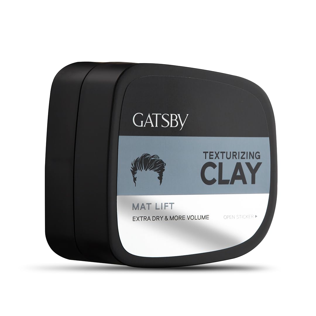 Gatsby Texturizing Clay - Mat Lift | For Super Strong Hold, More Volume & Extra Dry Look | Stylish Matte Finish | Anytime Restylable Hair Styling Clay Wax | Hair Wax For Men | 75gm view 2