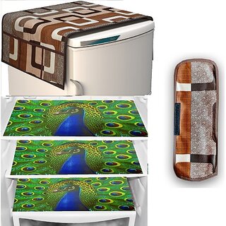 REVEXO Refrigerator Cover (Width: 98 cm, Multicolor) view 2