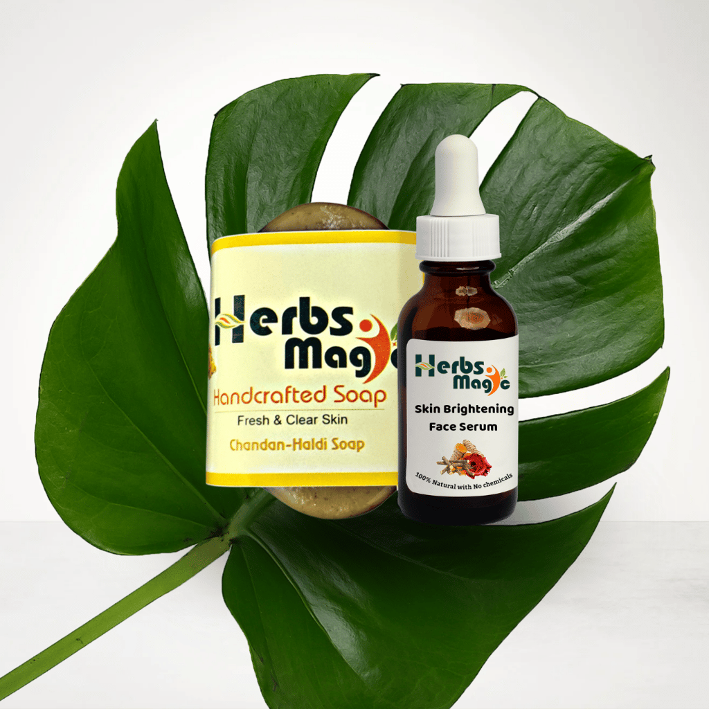 Herbs Magic Skin Brightening & Depigmentation Combo with with Turmeric, Licorice and Hibiscus For Pigmentation & Dark spots | Increases Skin's Glow Instantly and Remove Blemishes, Acne Marks & Tanning view 2