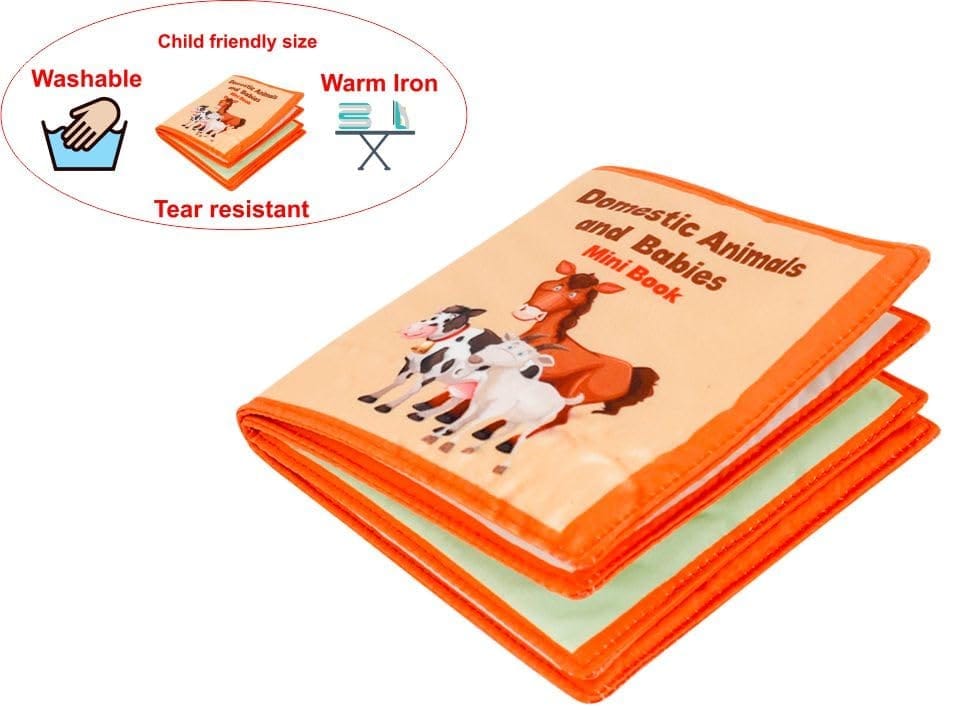 Skyculture� Farm Animals Mini Cloth Book - English Language, Soft Fabric Toy Book for Early Learning view 2