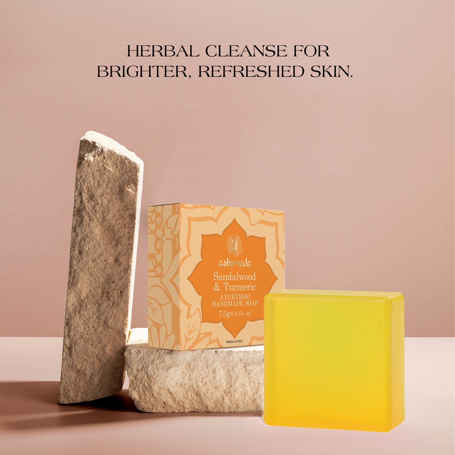 ashpveda Sandalwood & Turmeric Bathing Soap view 2