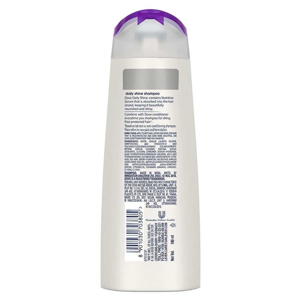 Dove Daily Shine Shampoo, 180 Ml view 2
