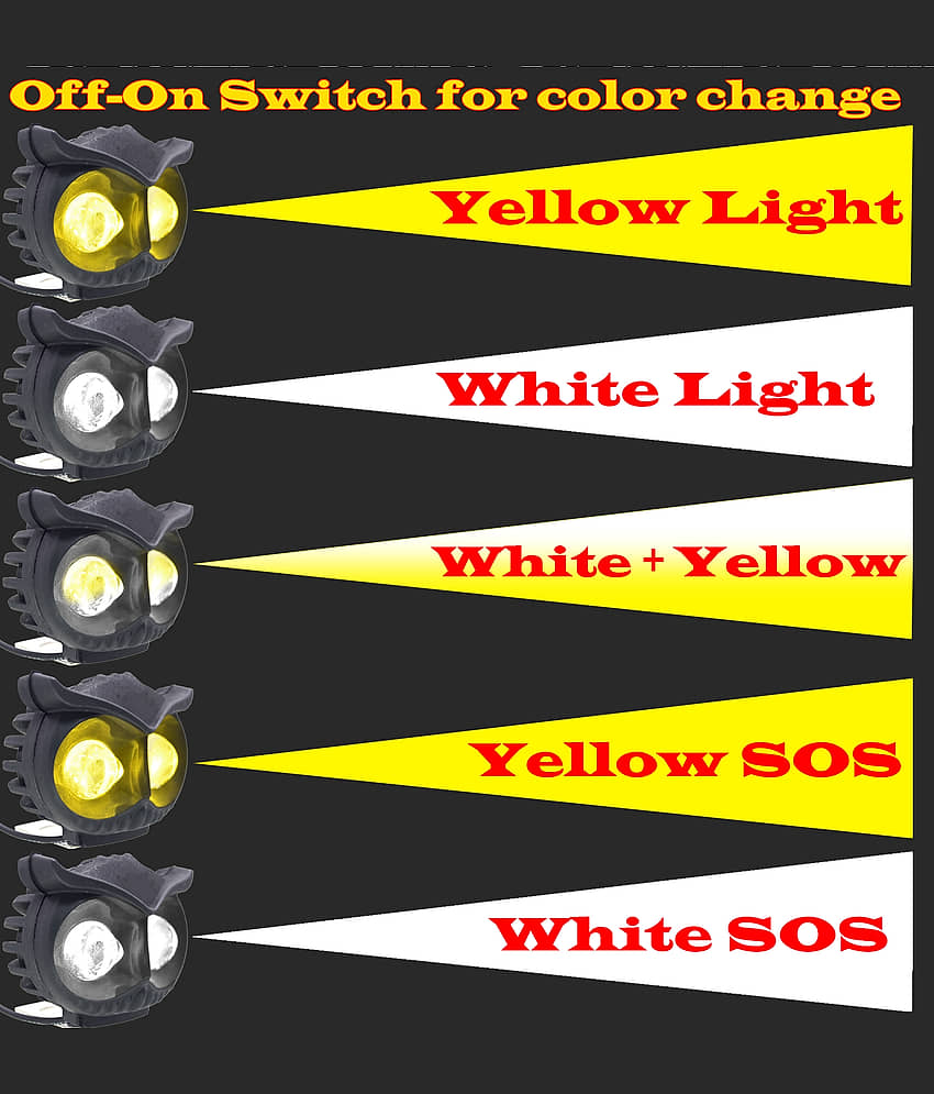 JMALL Front Left & Right Fog Light For All Car and Bike Models ( Single ) view 2