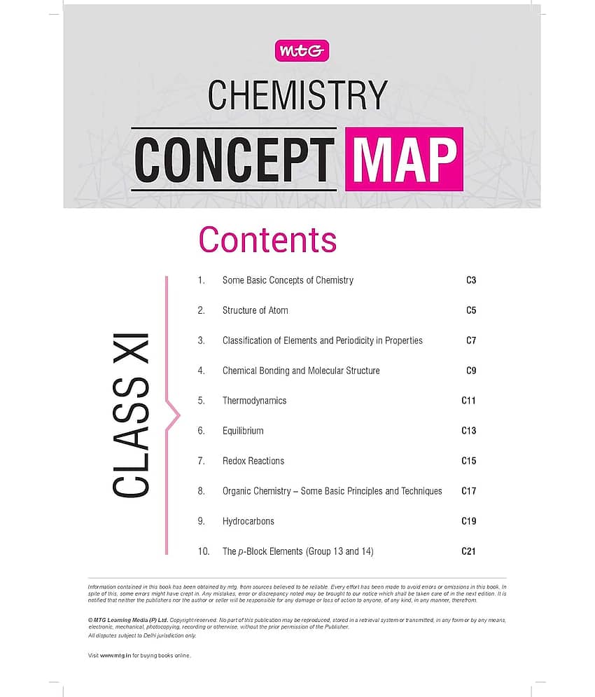 MTG Concept Map For NEET/JEE Chemistry Book (Class 11th & 12th) 2025 Exam | Covers Chapterwise Topicwise Concept Map/Mind Map view 2