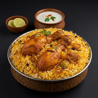 Hyderabad Leg Piece Chicken Dum Biryani