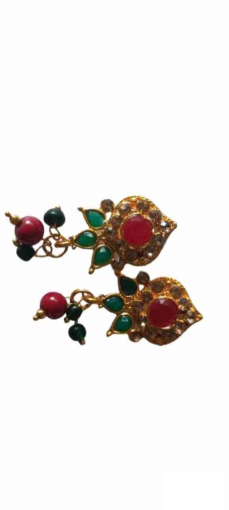 Gold Plated Traditional Marathi Nath With Pearls view 2