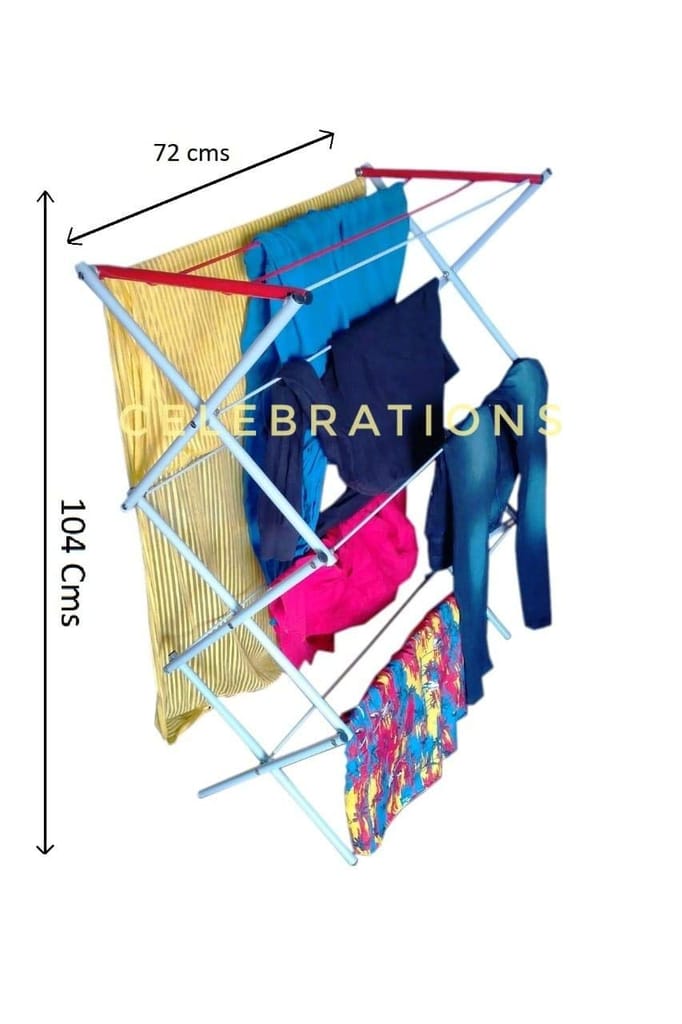 CELEBRATIONS Cloth Drying Stand - Made in India - Zigzag Model view 2