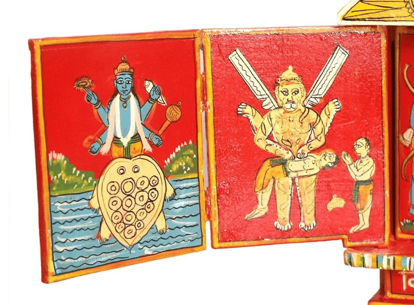 Kavad Box Illustrating Dasavatar of Lord Vishnu|5" (H) view 2