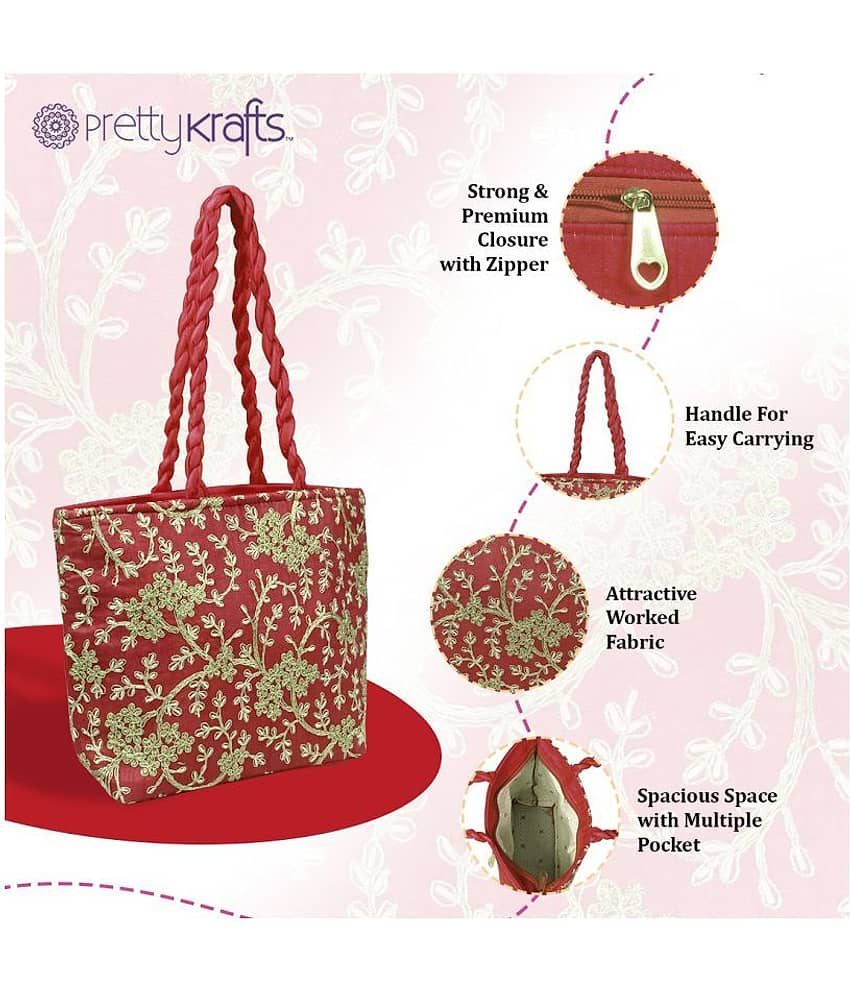 PrettyKrafts Gold Shopping Bags - 2 Pcs view 2
