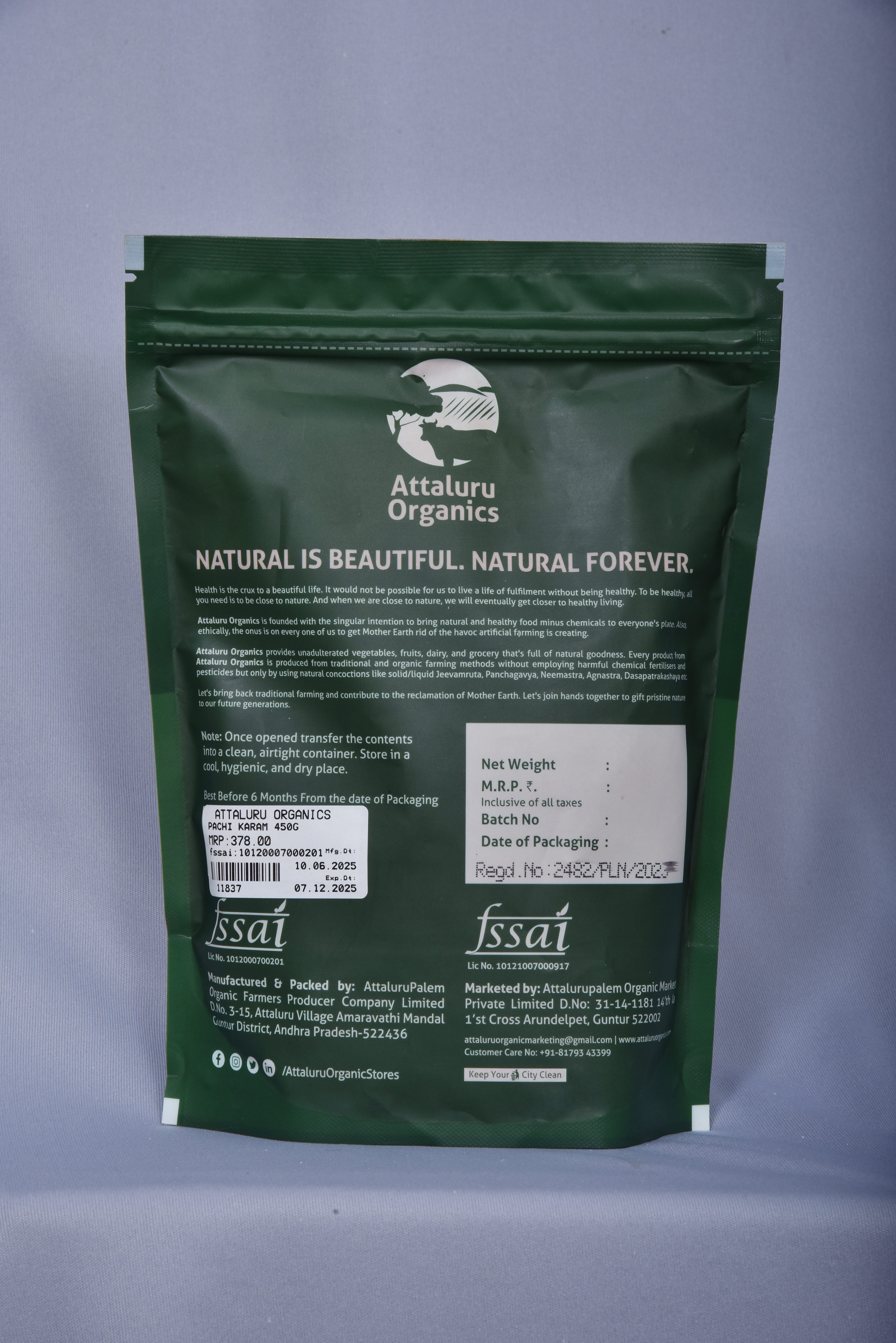 Attaluru Organics Red Chilli Powder view 2