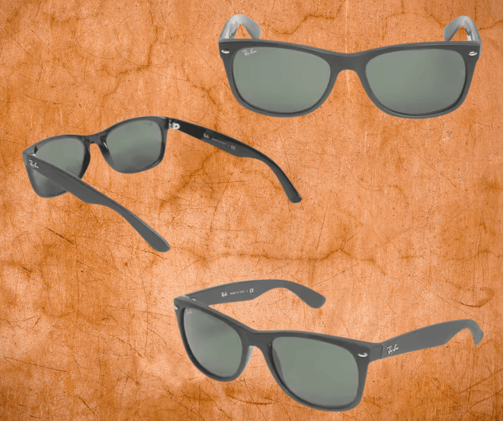 Wektu Modern Black Sunglasses - Ray-Ban P Design/1PC view 2