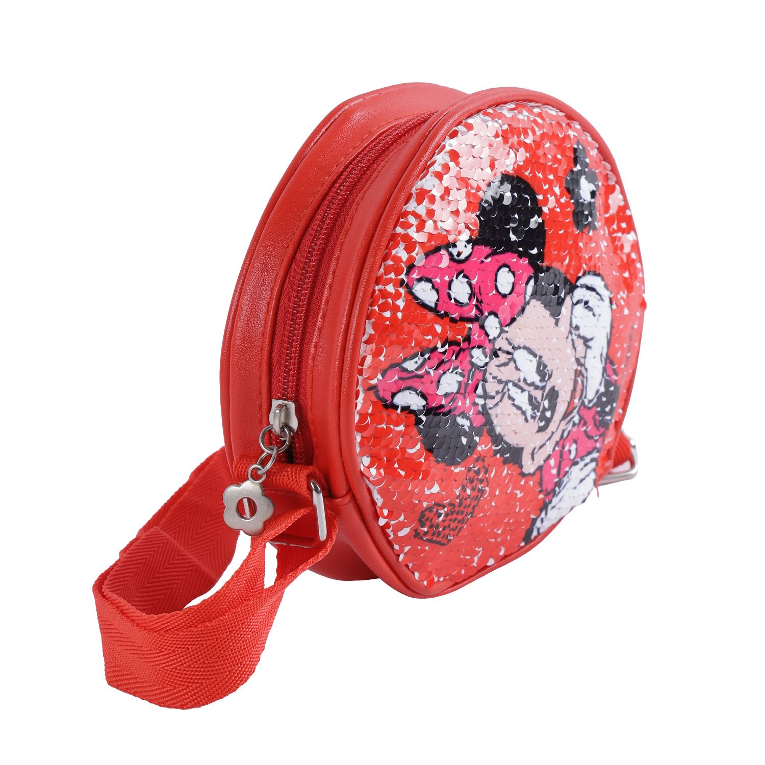 Li'l Diva Disney Minnie Mouse Multipurpose Sequin Sling Bag In Red Color For Girls 3 years and Above view 2