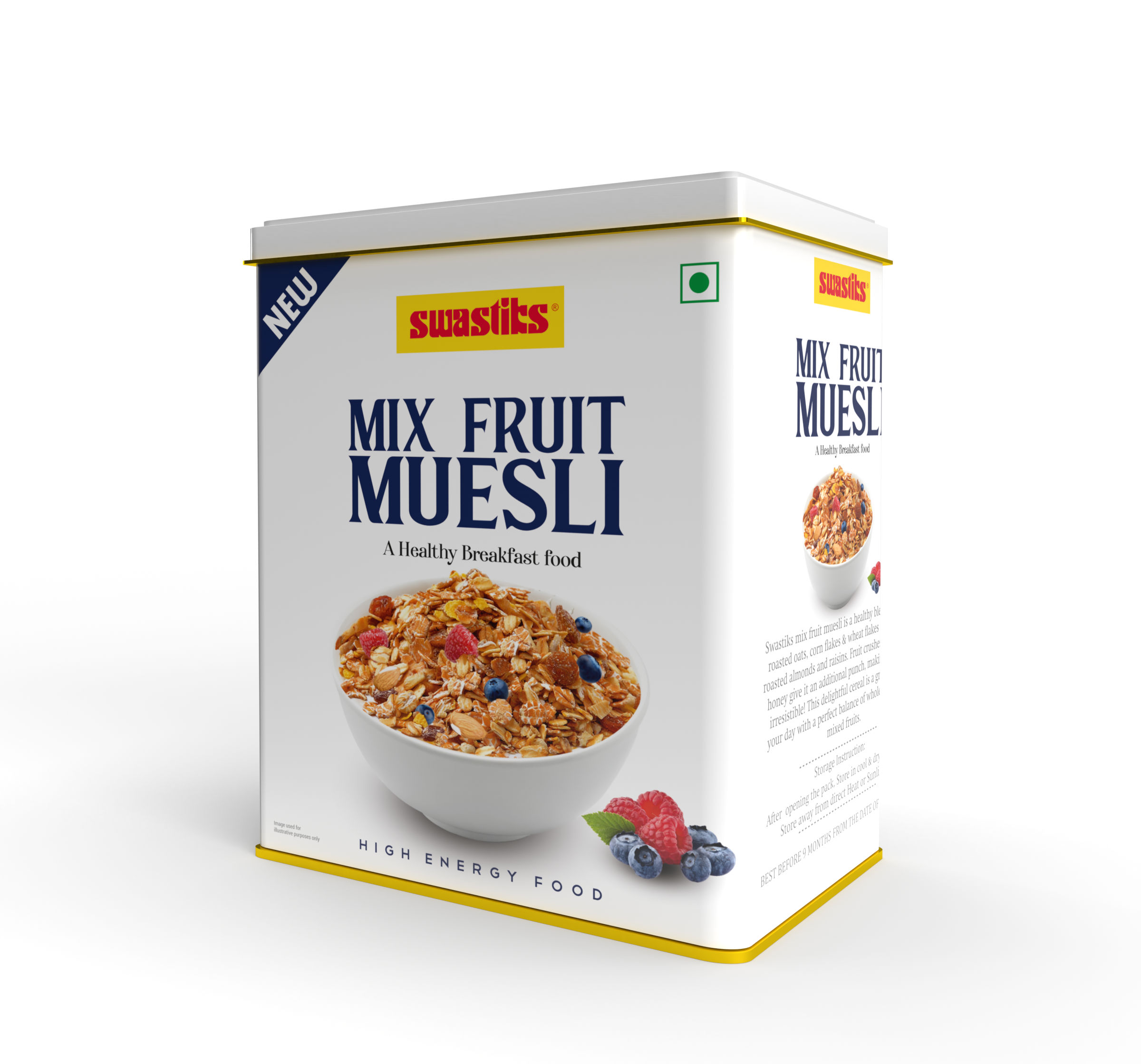 Swastiks Mix Fruit Muesli, 400g, A Healthy Breakfast Food | premium muesli view 2