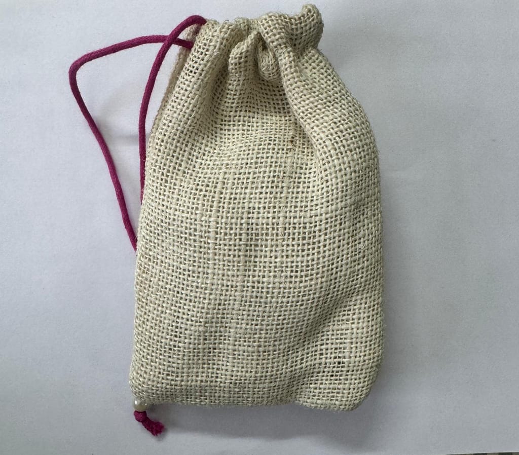 Embroidered Floral Drawstring Bag view 2