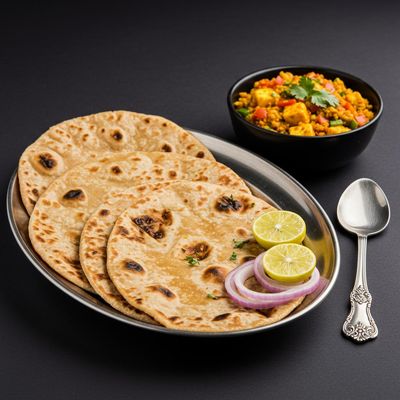 Plain Roti (3pc) +paneer Bhurji(500)ml