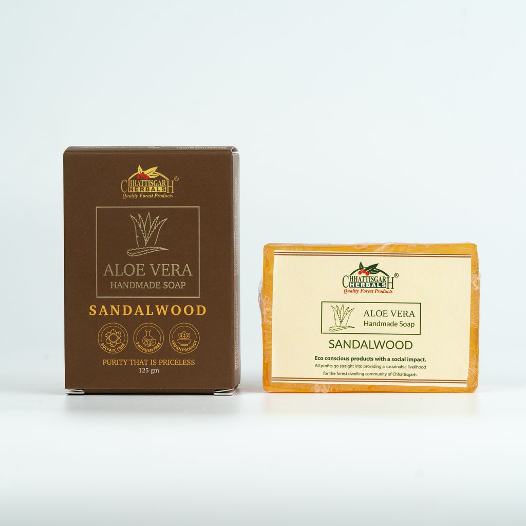 Chhattisgarh Herbals Alovera Sandalwood Soap | 125 GM view 2