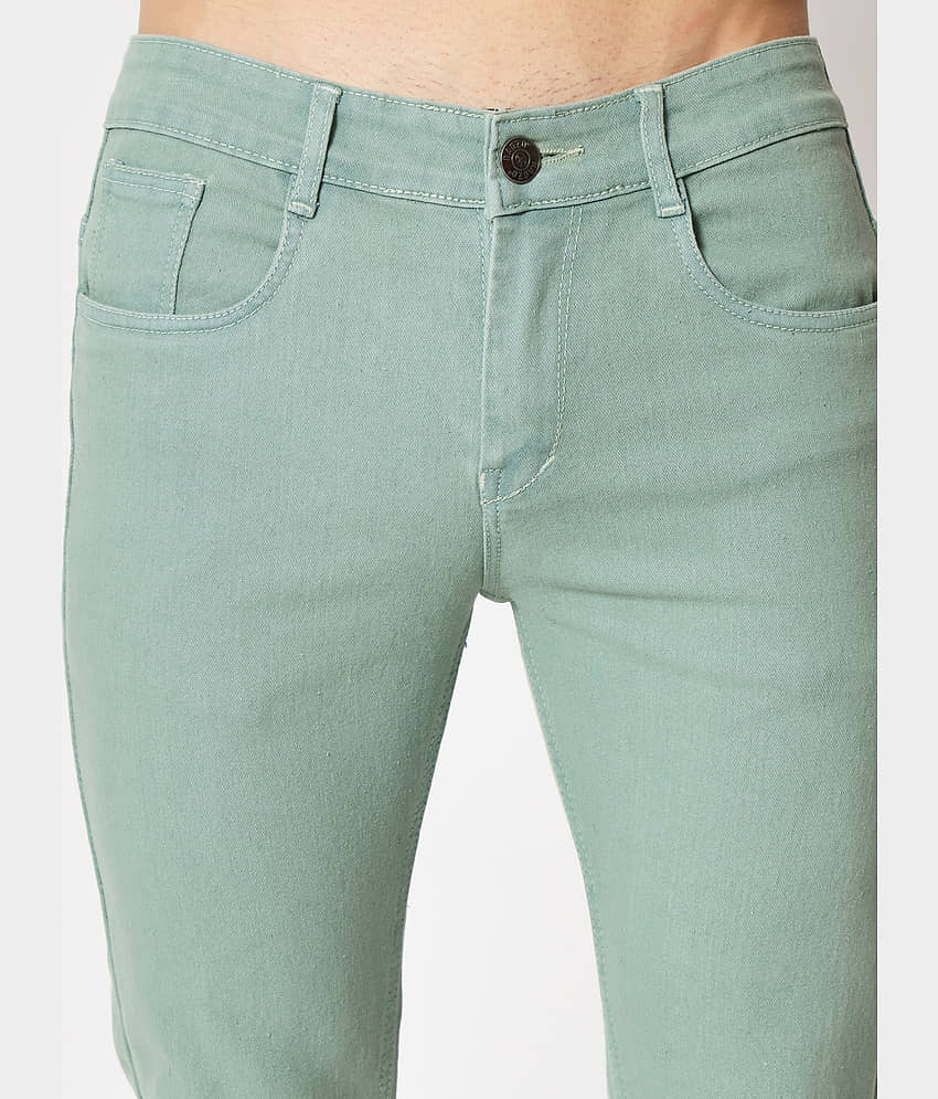 RAGZO - Light Green Denim Slim Fit Men's Jeans ( Pack of 1 ) view 2
