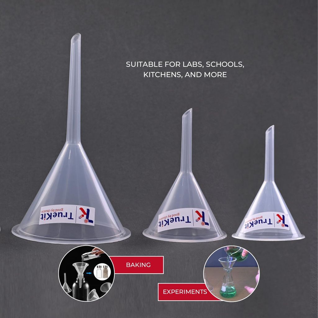TRUEKIT Made Plastic Funnel Long Stem. view 2