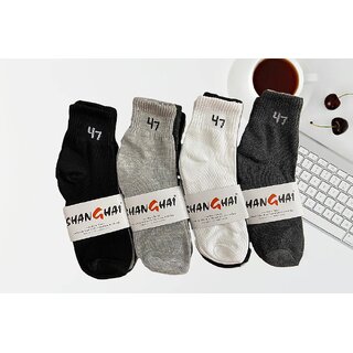 JHF SOCKS - Shanghai Cotton Blend Ankle-Length Socks (Pack of 4) view 2