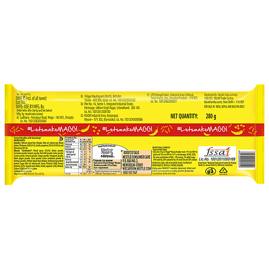 Maggi 2-Min Masala Instant Noodles, 280 gm view 2