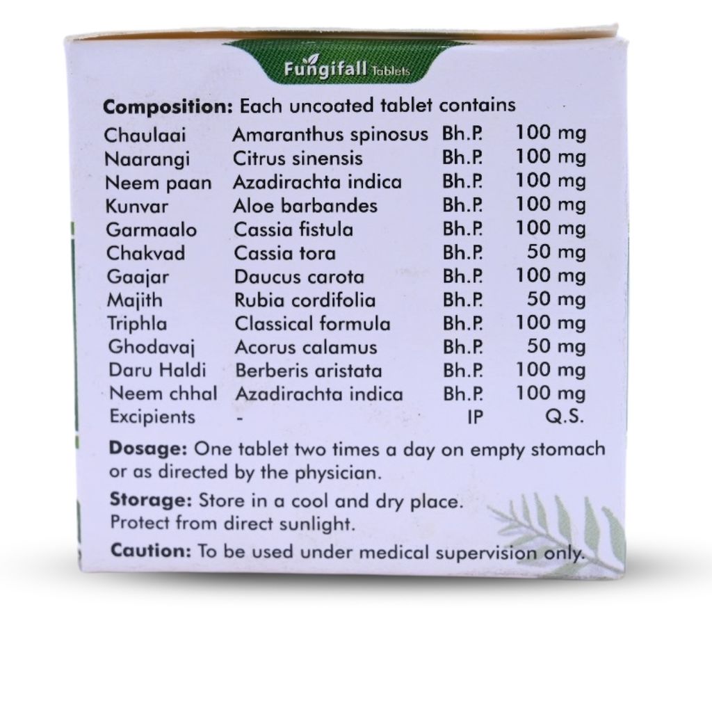 Tarushi Formulations Fungifall Tablets - Natural Fungal Fighter - 1x10 Tablets view 2