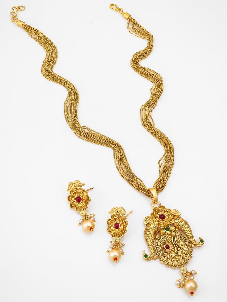 Morison Radiant Gold Necklace and Earrings Elegance for Every Moment view 2
