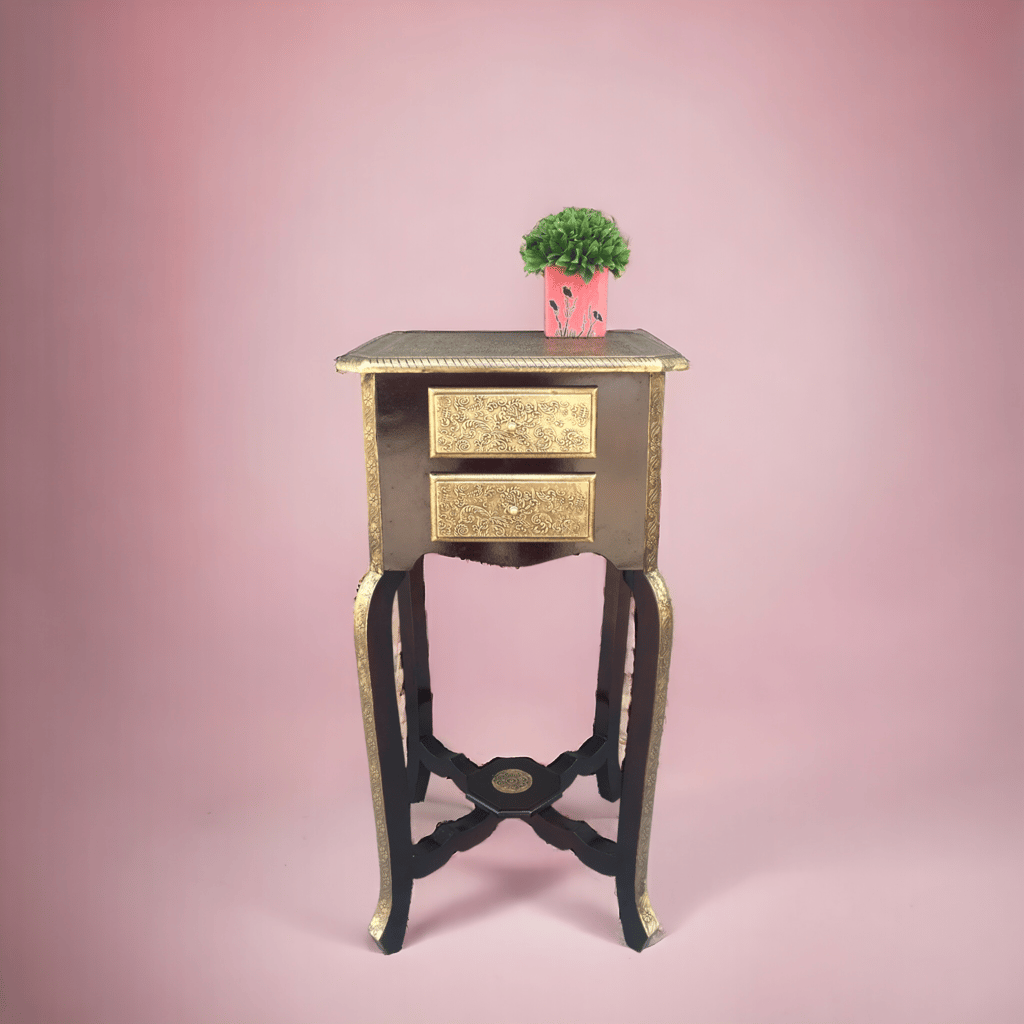 Two Dwr Brass Fited Stool / Chest Stool / Living Room / Side Table view 2