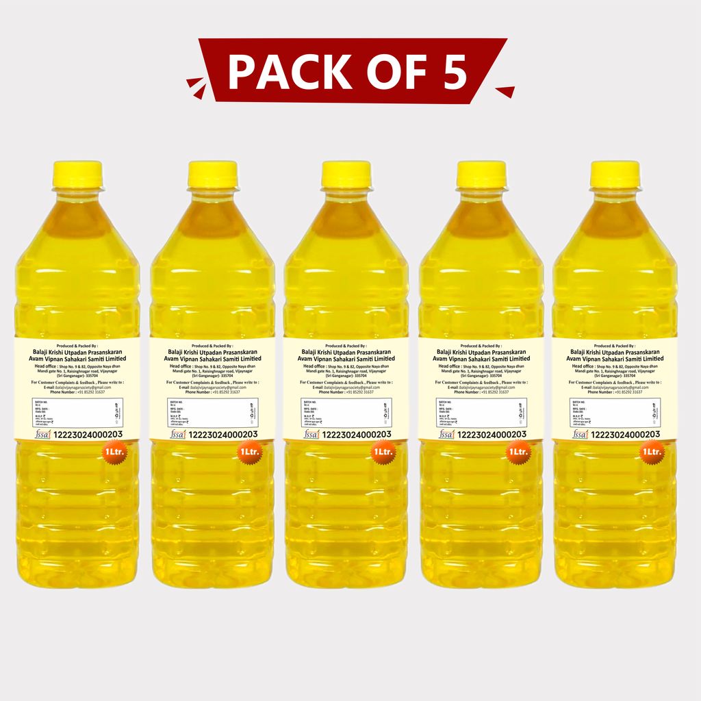 Groundnut oil 1 litre, pack of 5 view 2