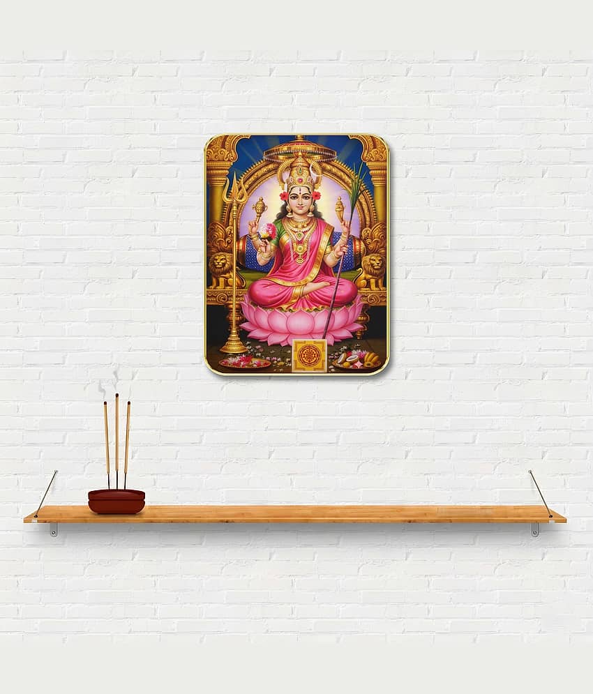 Livin'luxe Maa Lakshmi MDF Religious Wall Art with Table Top Stand & Wall Hanging Hole view 2