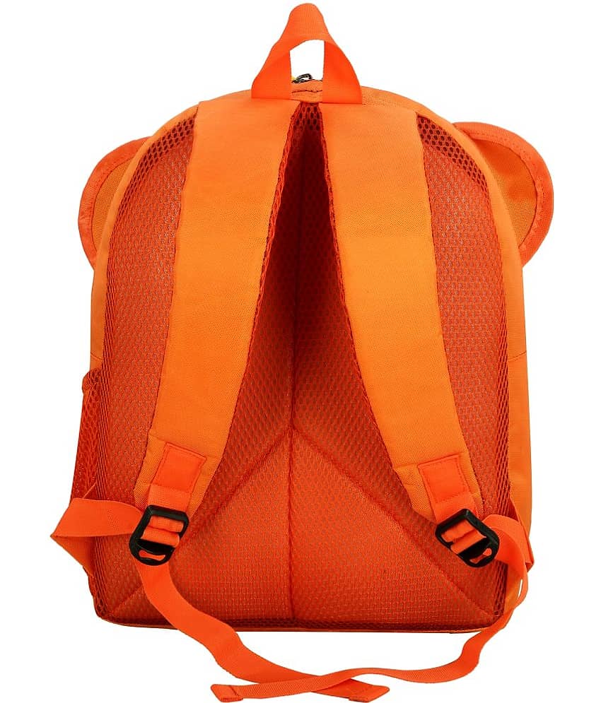 Giraffe Orange Polyester Backpack For Kids view 2