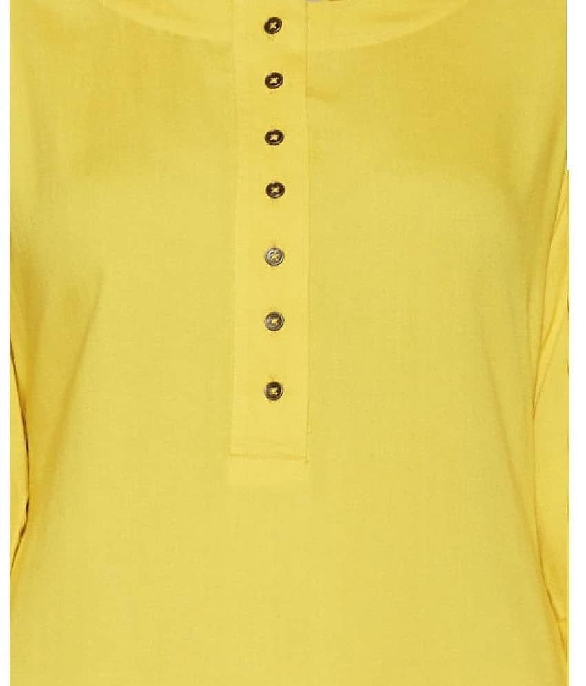 Pistaa - Orange Viscose Women's Asymmetrical Kurti ( Pack of 1 ) view 2