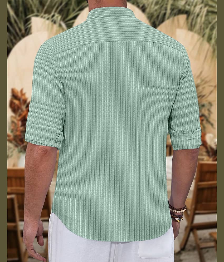 Nofilter Silk Striped Regular Kurta For Men ( Beige ) view 2