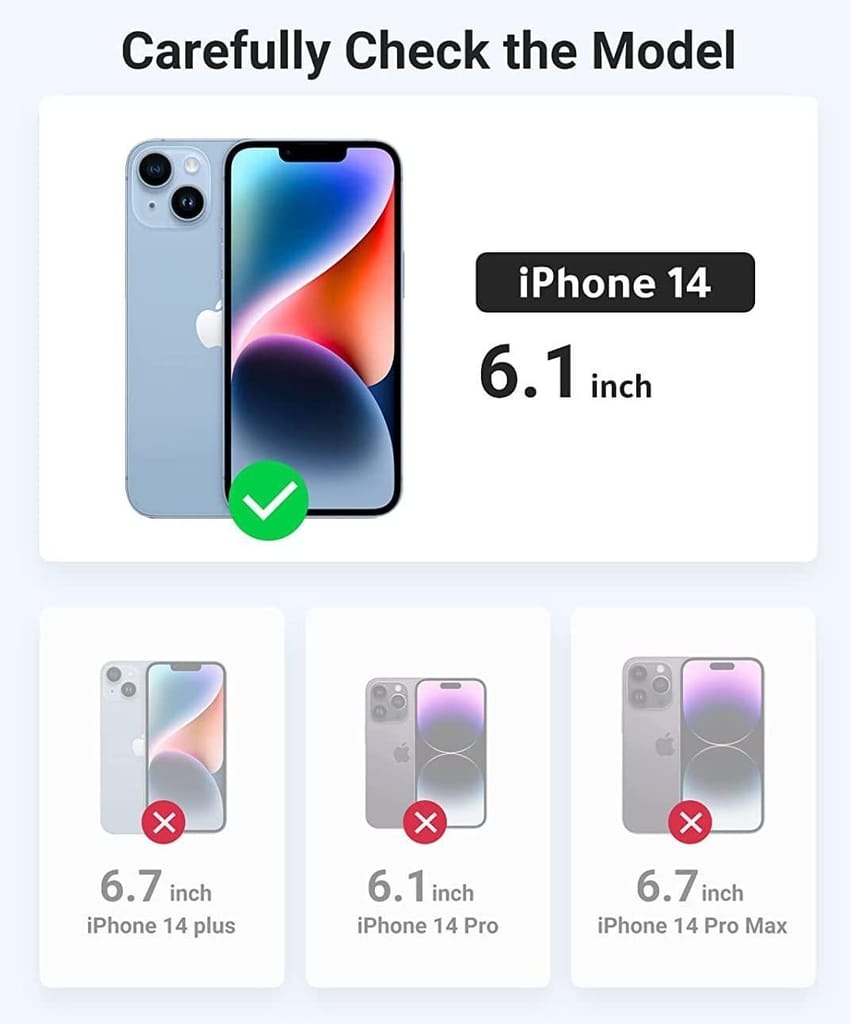 Faircost for iPhone 14 Back Cover Shockproof (Silicon| Transparent) view 2