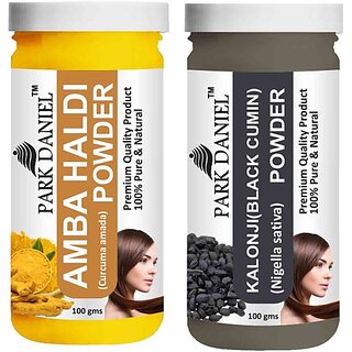PARK DANIEL Pure & Natural Amba Haldi Powder & Kalonji(Black Cumin) Powder Combo Pack of 2 Bottles of 100 gm (200 gm ) (200 g) view 2