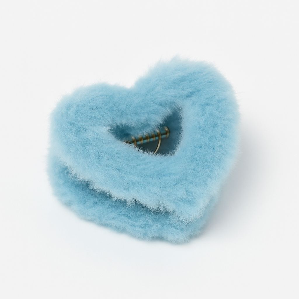 Heart Shape Fur Hair Claw