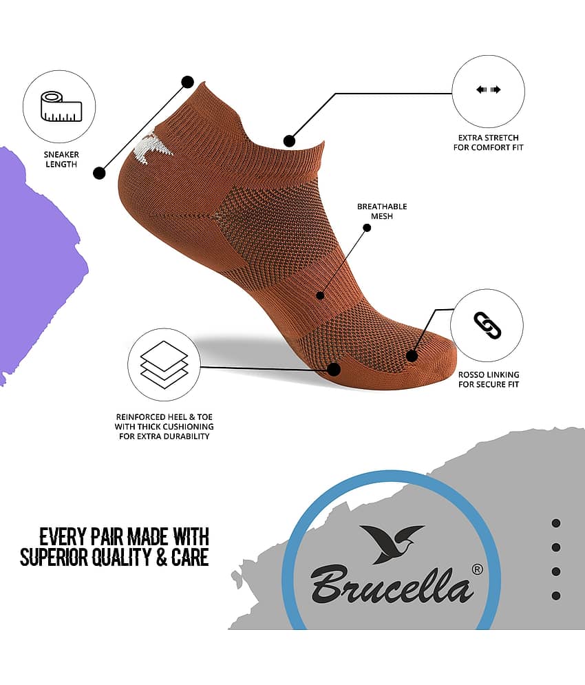 Brucella Blended Men's Self Design Multicolor Ankle Length Socks ( Pack of 3 ) view 2