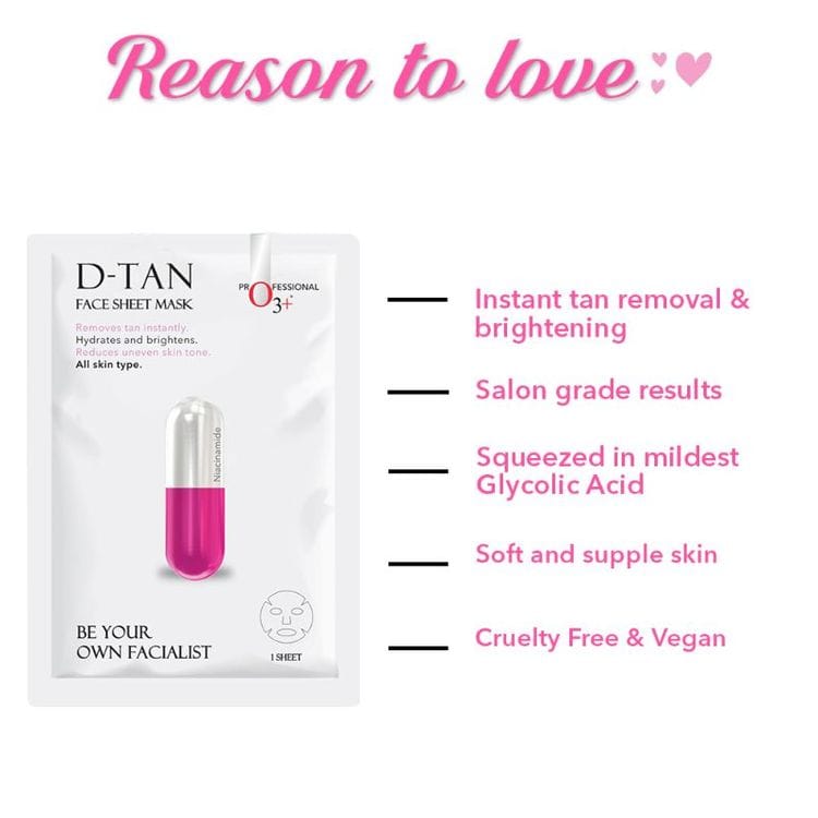 O3+ Facialist Dtan Face Sheet Mask With Niacinamide (30ml) view 2
