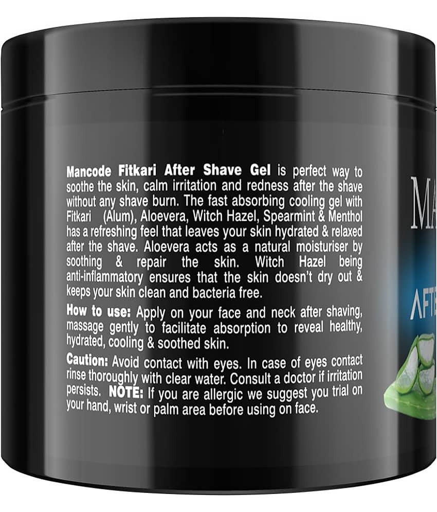 Mancode Fitkari After Shave Gel Cool for Men , Post Shave Gel , Alcohol Free After Shave ,100 gm (Pack of 1) view 2