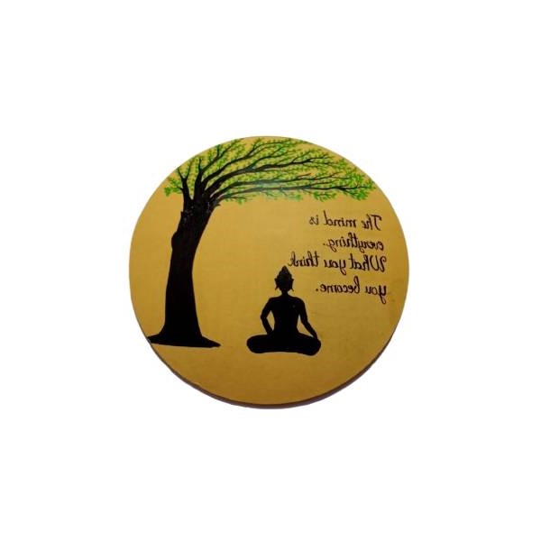 Decorative Buddha Illustration Design Logo view 2