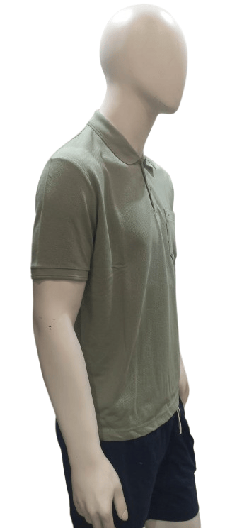 Men's Premium Cotton Polo T-Shirt – Solid Olive Green | Classic Fit | Casual & Semi-Formal Wear view 2