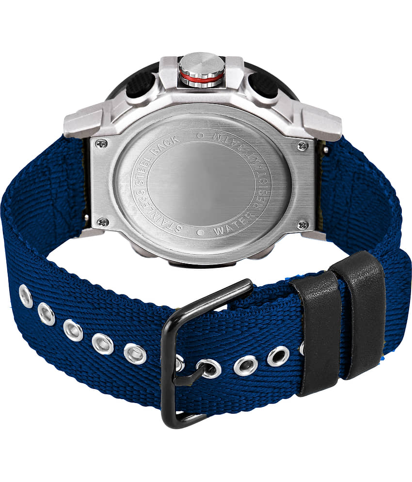 Harbor Blue Fabric Analog-Digital Men's Watch view 2