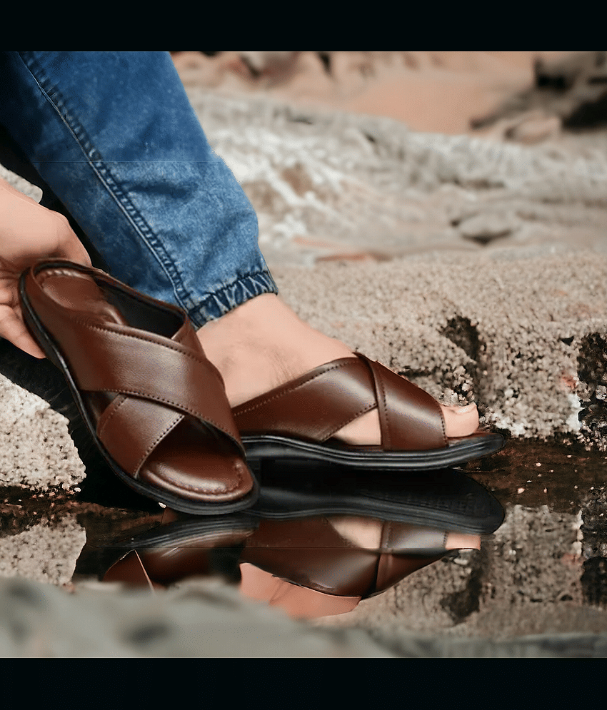 INFINITRENZ - Brown Men's Sandals