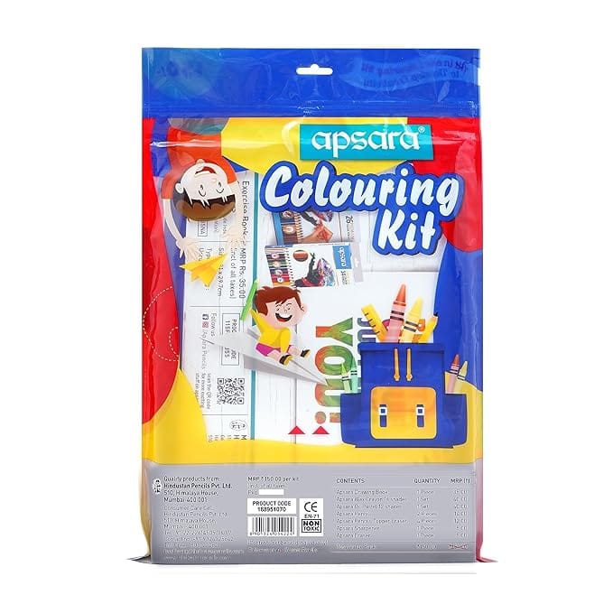 Apsara Colouring Kit | Ideal Gift Pack | Colouring Kit for Children | Kids Gifting Set | Complete Drawing Set | Fun Birthday Gift | Fun Children's Gift | Combo of 8 items view 2