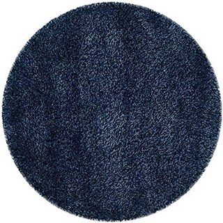 GALLERY HOME Silky Smooth Anti-Skid Shaggy Round Carpet with 2 inch Thickness (8x 8 Round, Blue S2) view 2