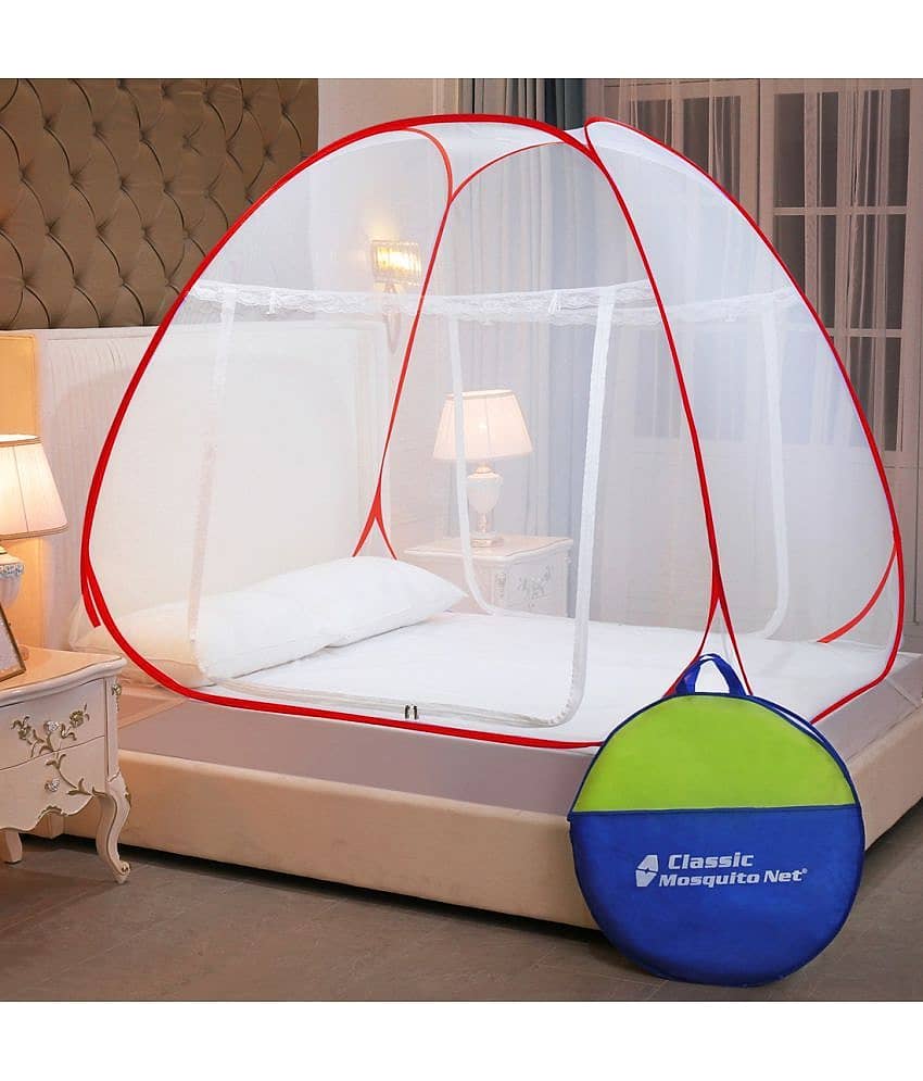Classic Mosquito Net, Machardani Queen Red Mosquito Net, Machardani
